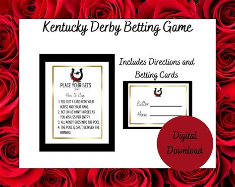 derby betting games|Kentucky Derby betting games for a party .